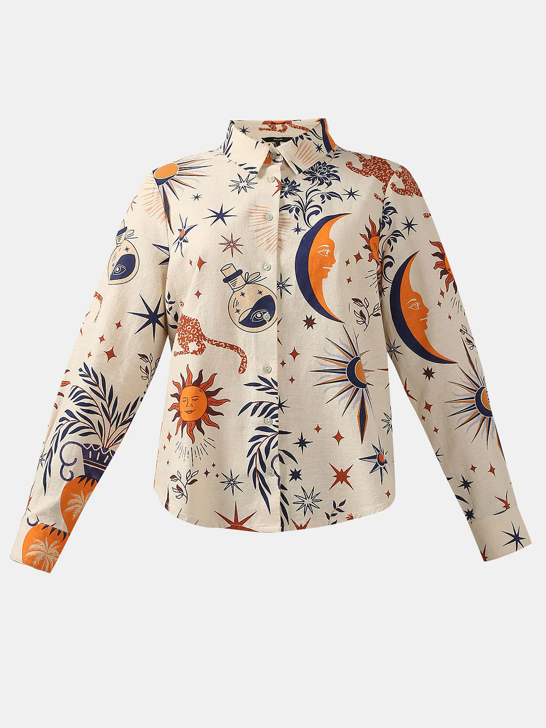 Ecru Printed Co-Ord Set Shirt - Image 7