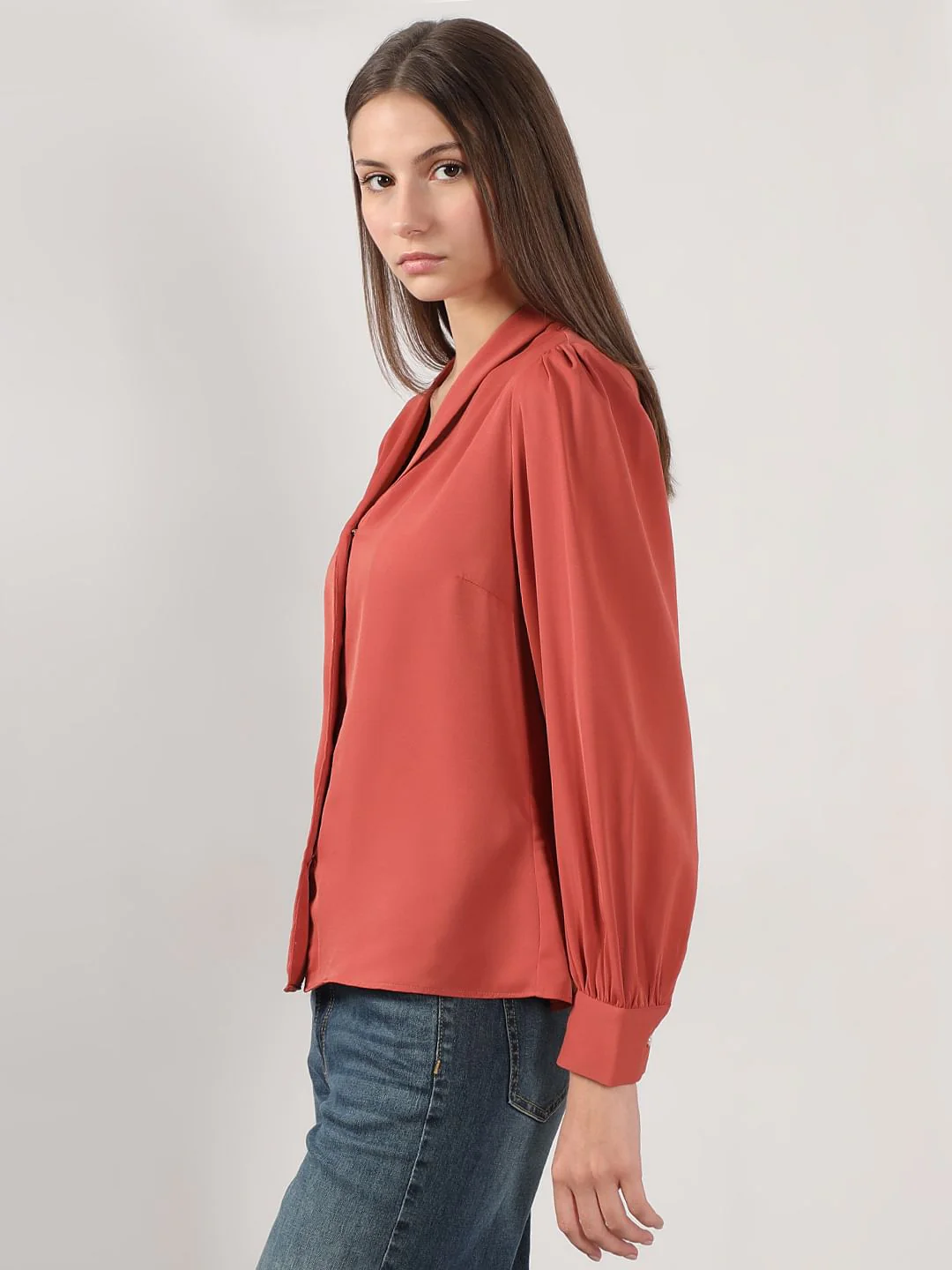 Orange Full Sleeves Shirt - Image 3