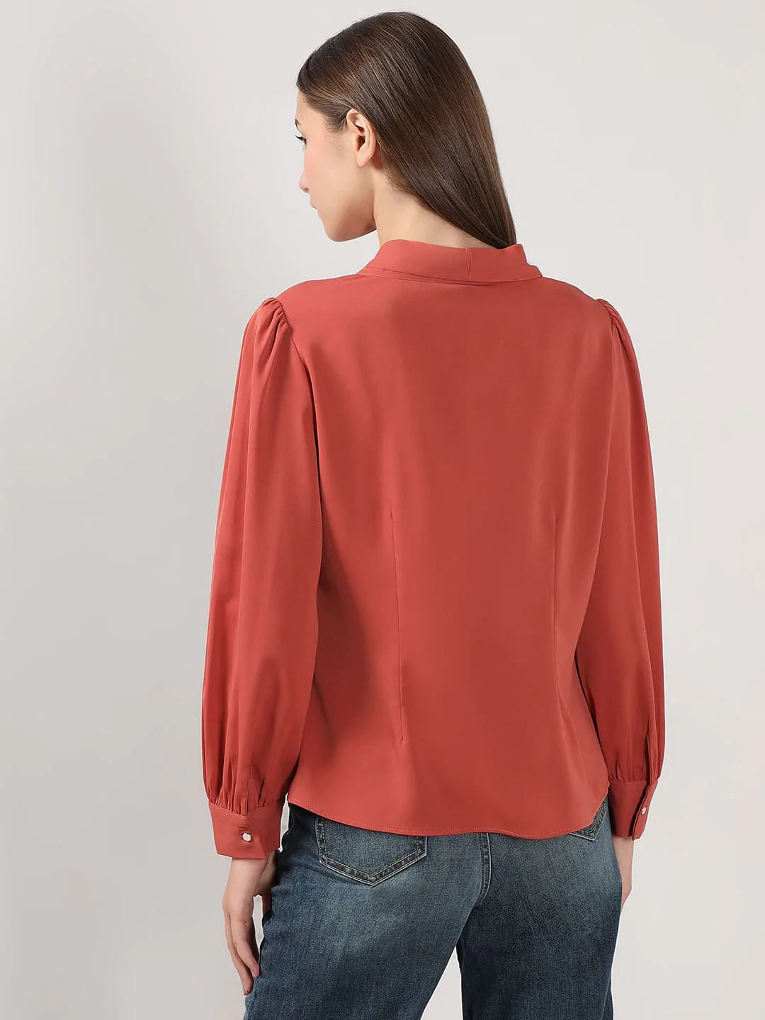 Orange Full Sleeves Shirt - Image 4