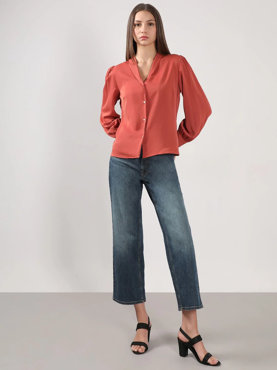 Orange Full Sleeves Shirt - Image 5