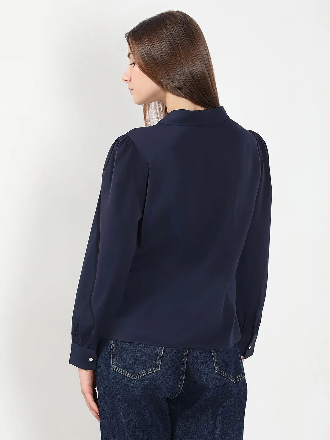 Navy Blue Full Sleeves Shirt - Image 4