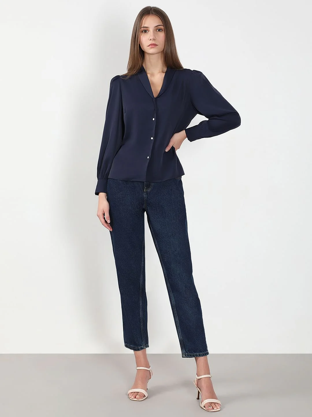 Navy Blue Full Sleeves Shirt - Image 5