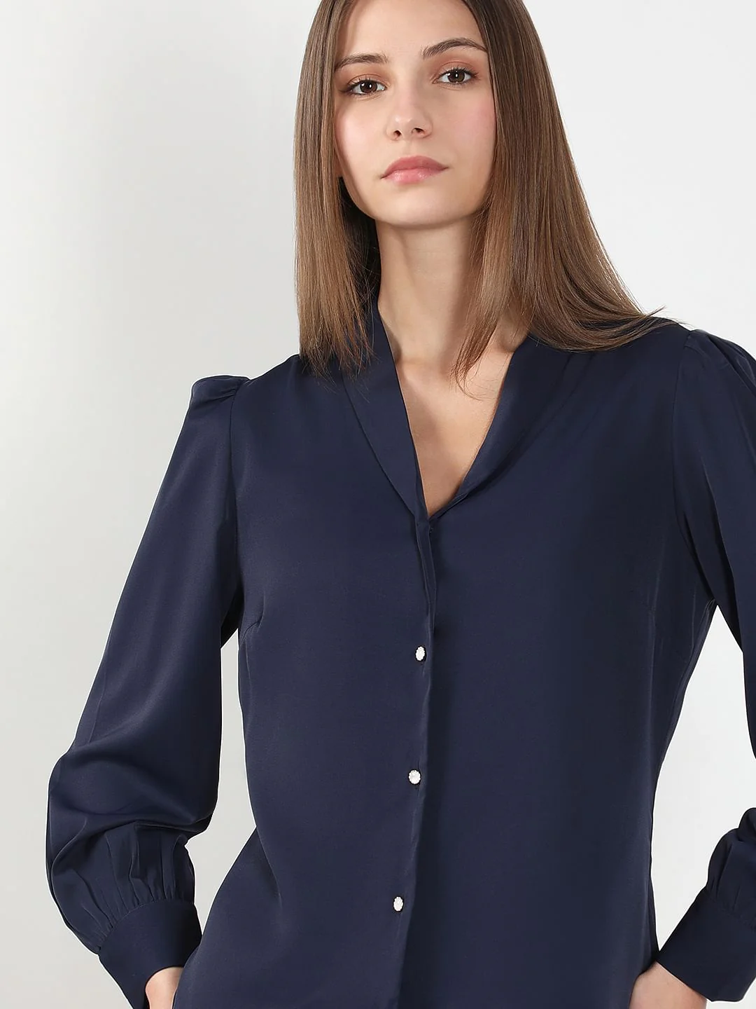 Navy Blue Full Sleeves Shirt - Image 6