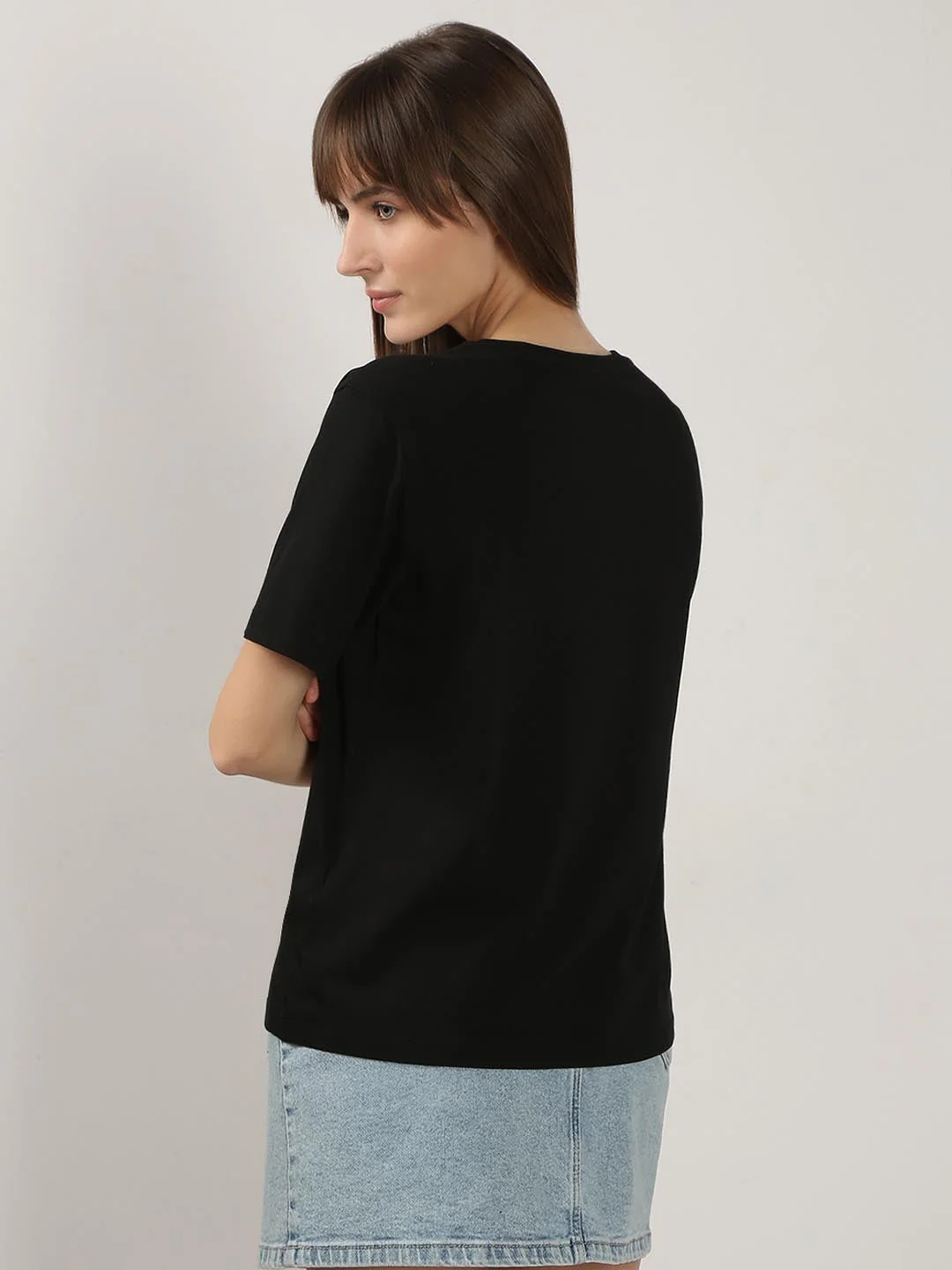 Vero Moda Black Printed Cotton T-Shirt - Image 3