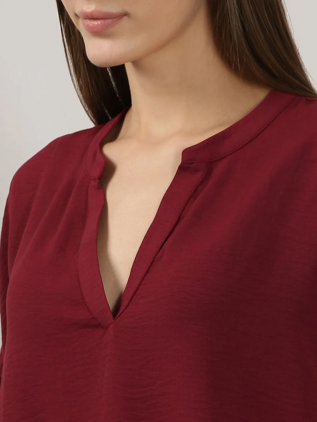 Maroon V Neck Top - Image 8