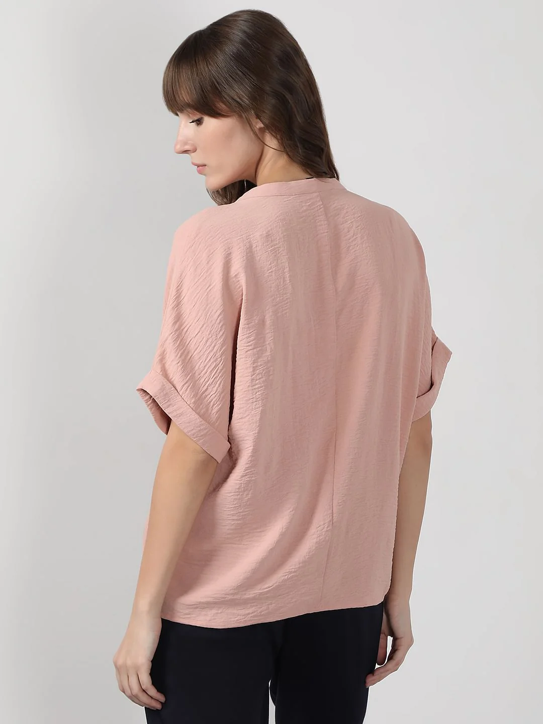 Light Pink V Neck Top - Image 4