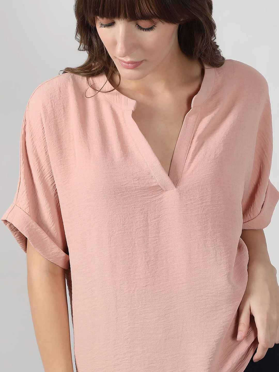 Light Pink V Neck Top - Image 6