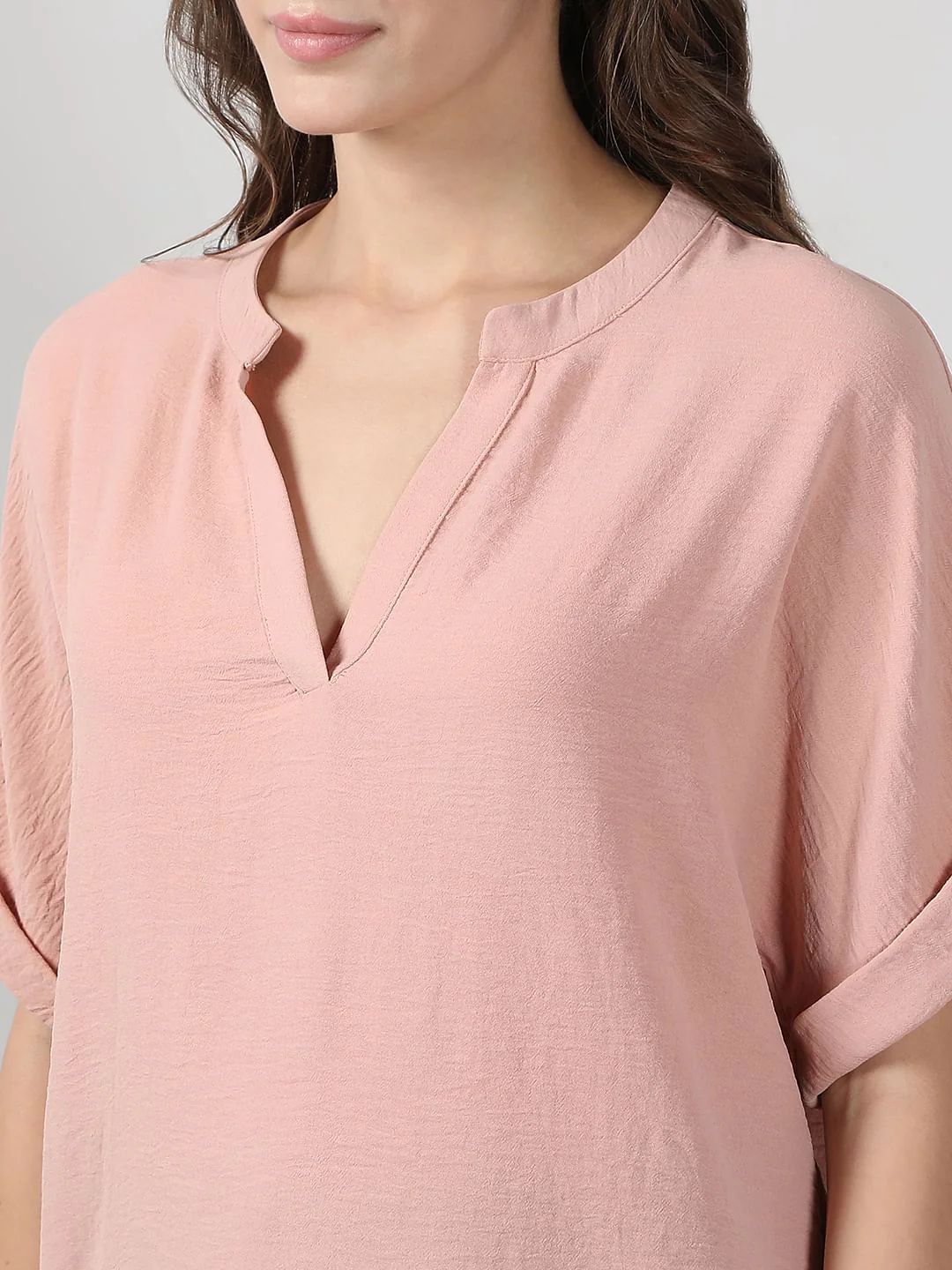 Light Pink V Neck Top - Image 8