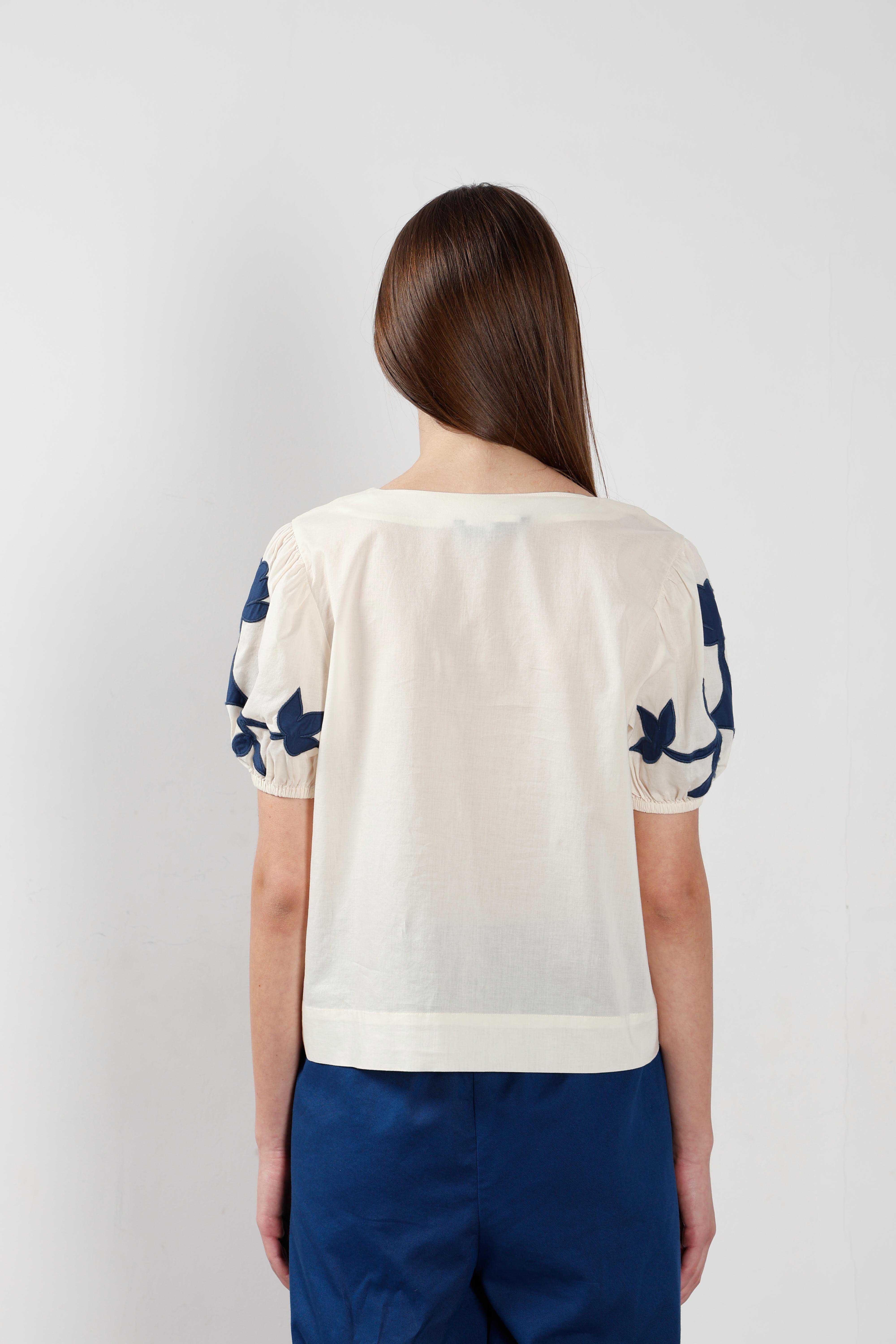Vero Moda off-White Floral Cotton Top - Image 10