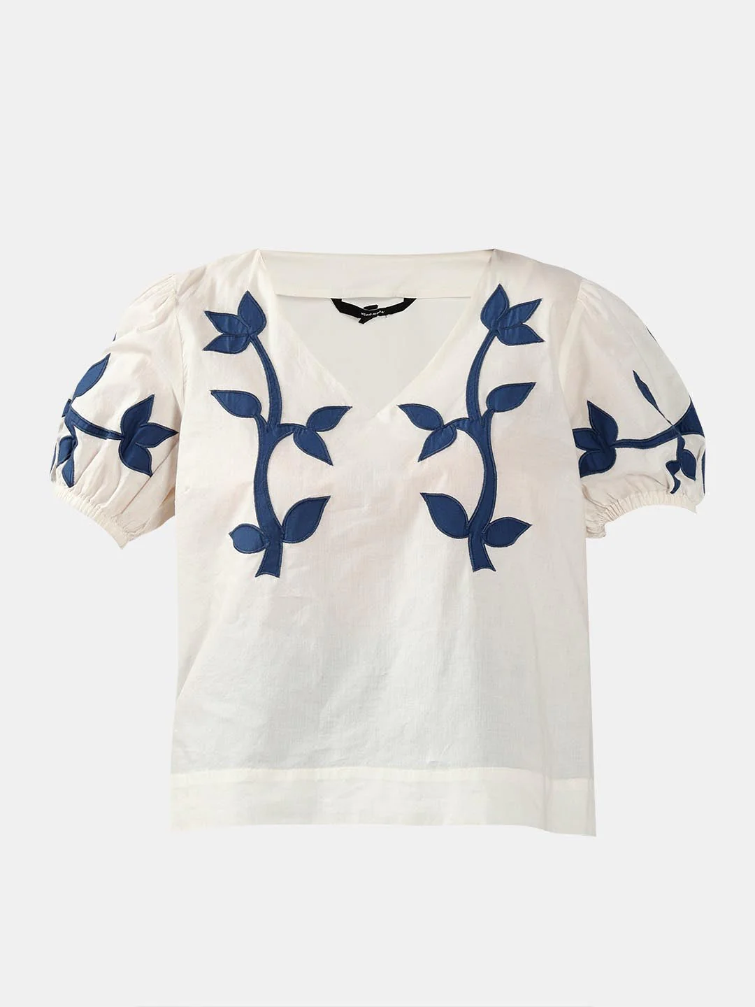 Vero Moda off-White Floral Cotton Top - Image 7