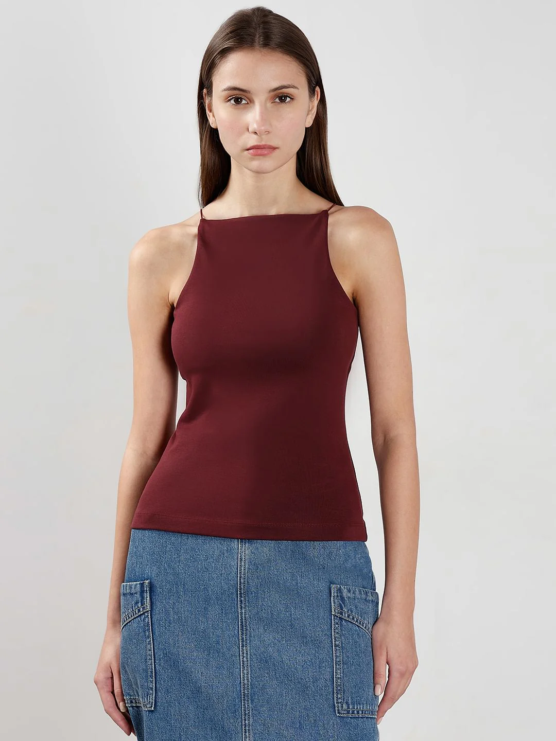 Maroon Fitted Top - Image 2
