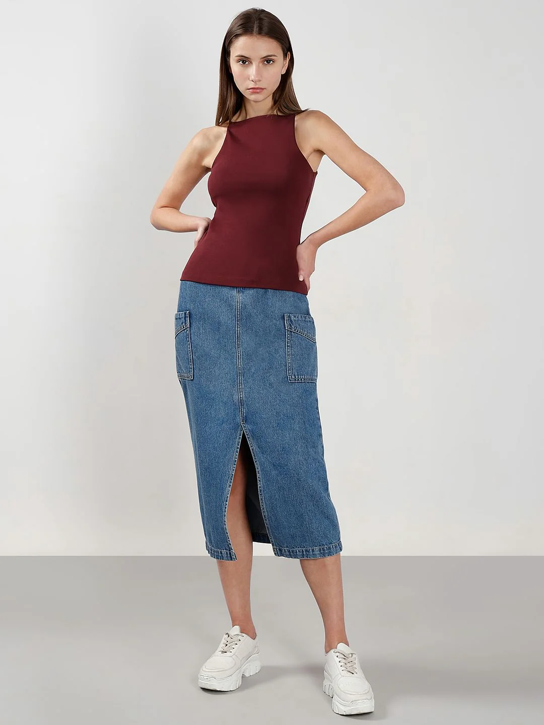 Maroon Fitted Top - Image 5