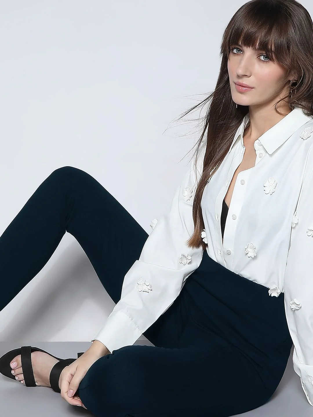 Navy Blue High Rise Fitted Jeggings