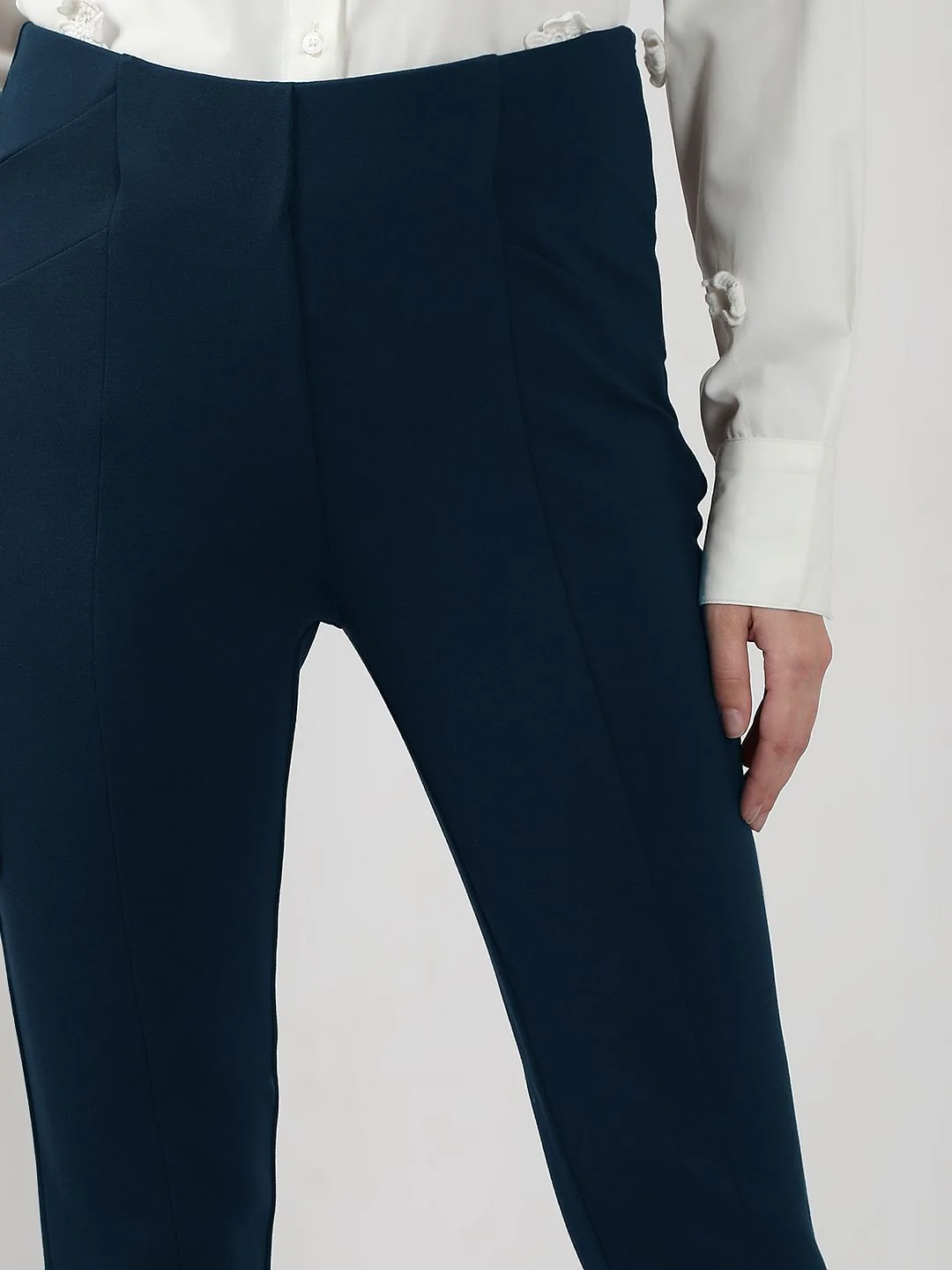 Navy Blue High Rise Fitted Jeggings - Image 6