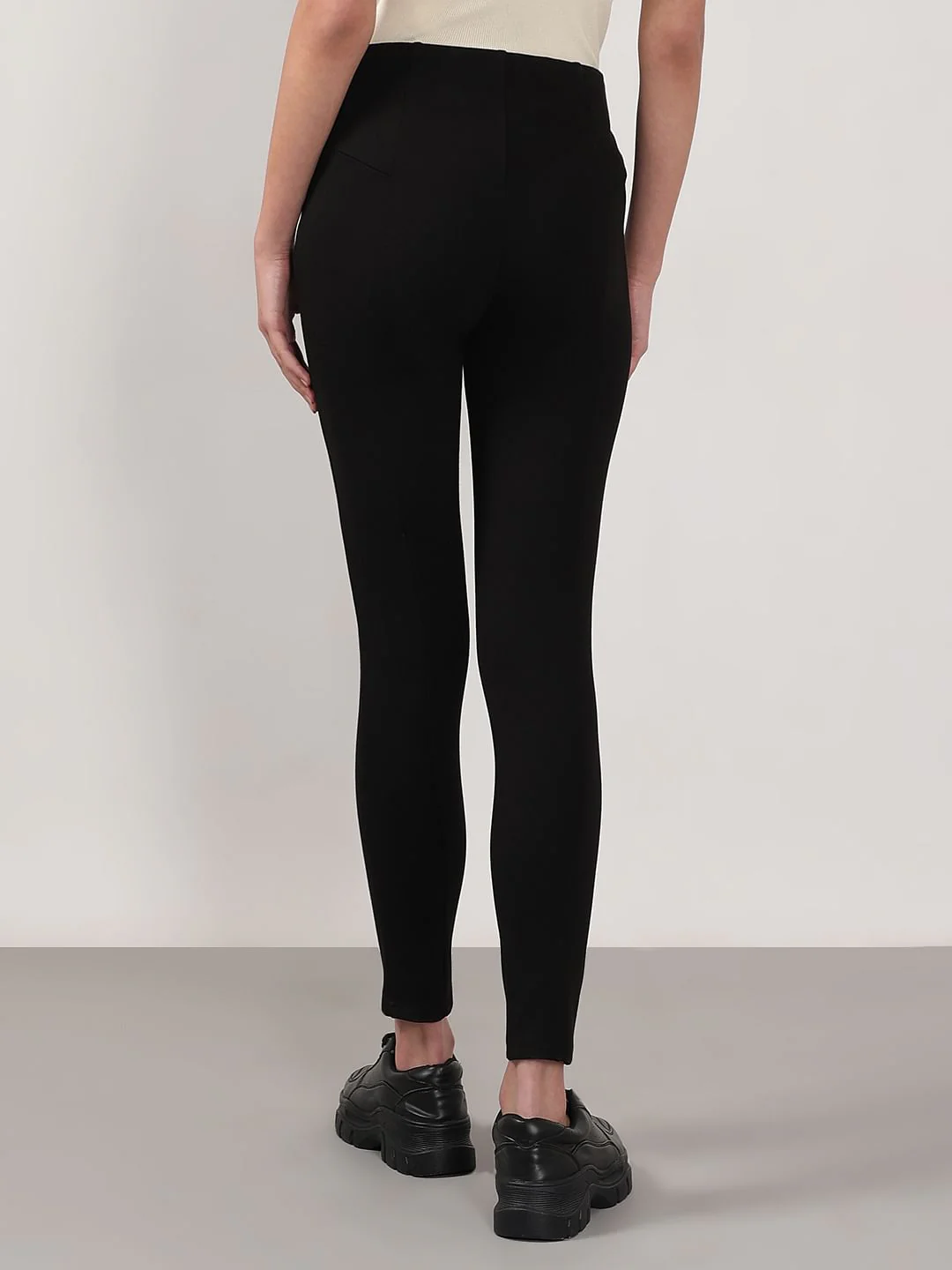 Black High Rise Skinny Jeggings - Image 4