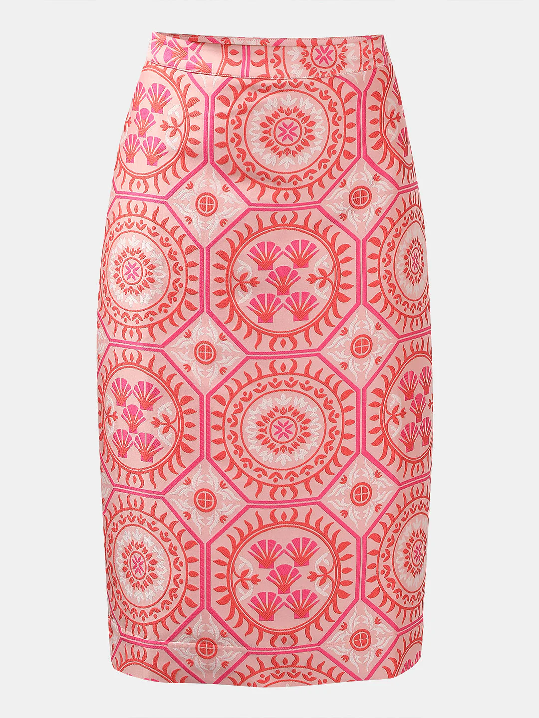 Pink Printed Co-Ord Set Pencil Skirt - Image 7