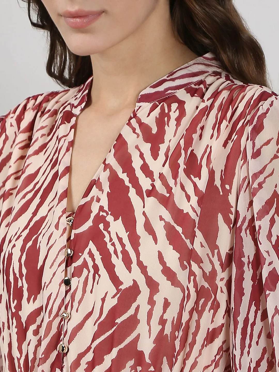 White Animal Print Midi Dress - Image 6