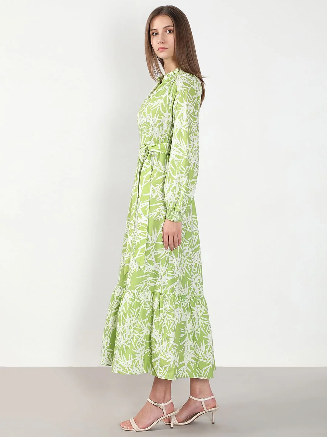 Green Printed Maxi Dress - Image 3