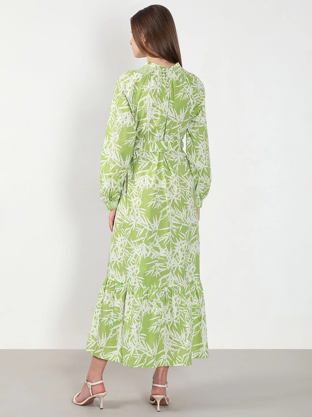 Green Printed Maxi Dress - Image 4