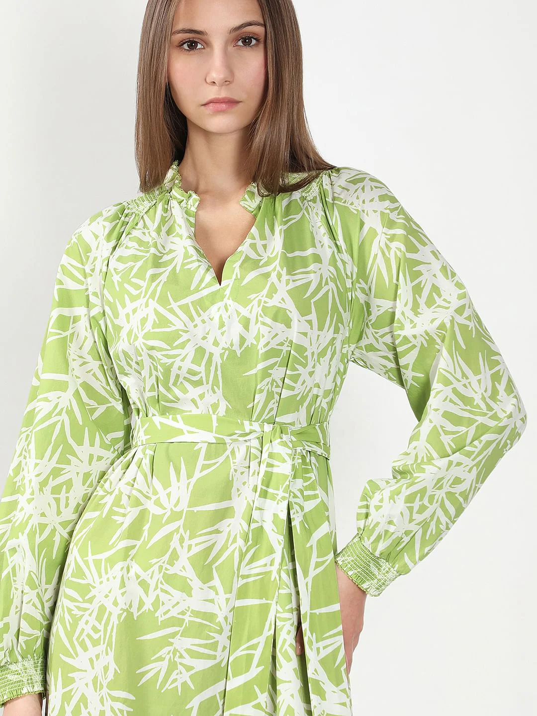 Green Printed Maxi Dress - Image 5