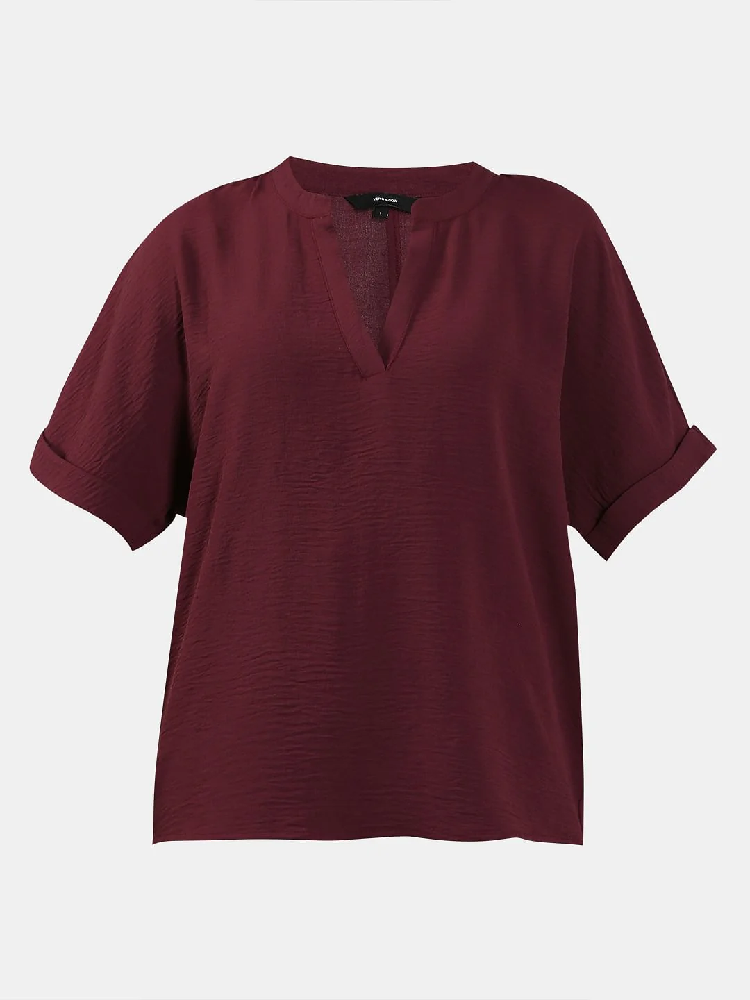 Maroon V-Neck Top - Image 7