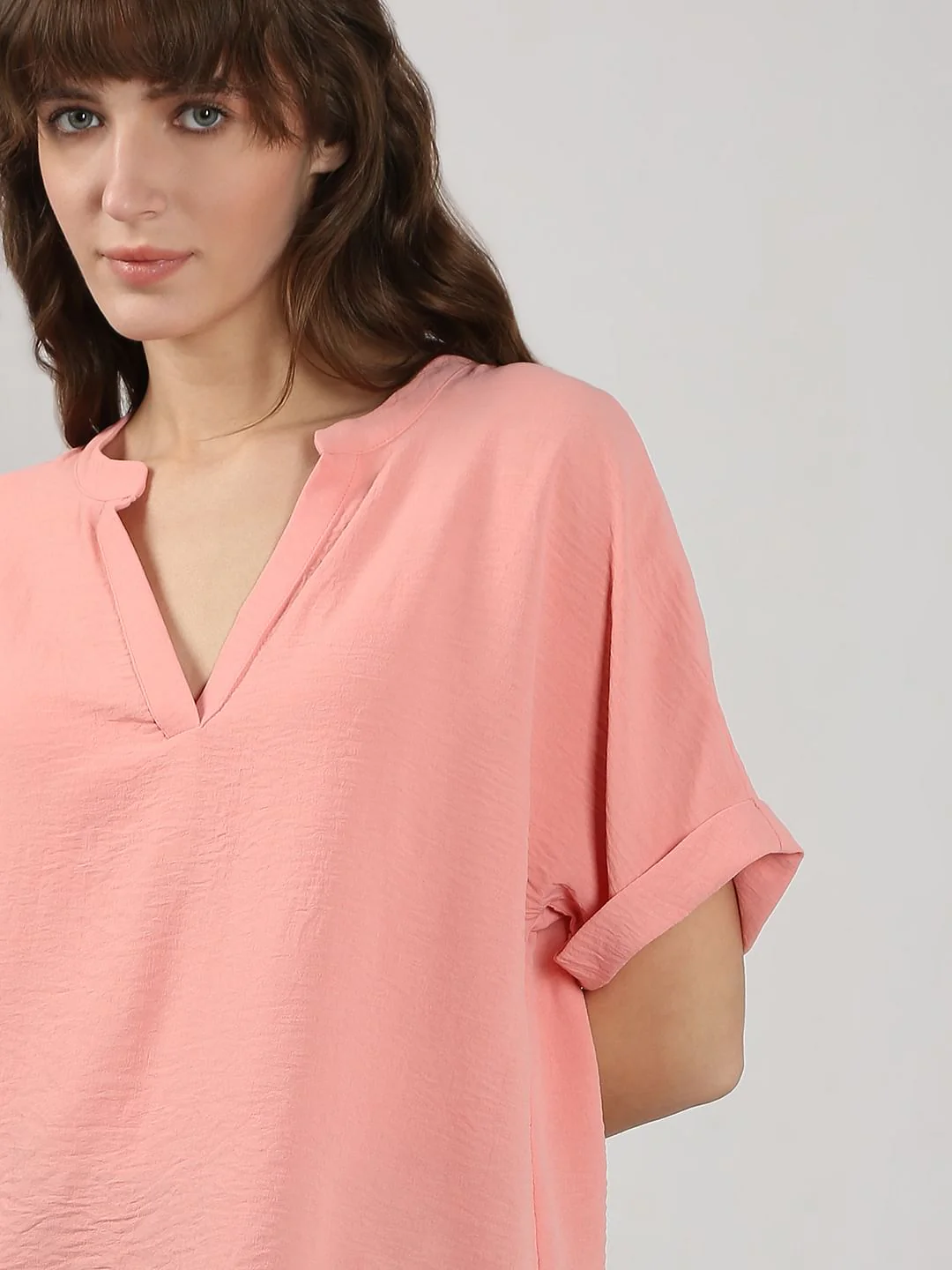 Light Pink V Neck Top - Image 6