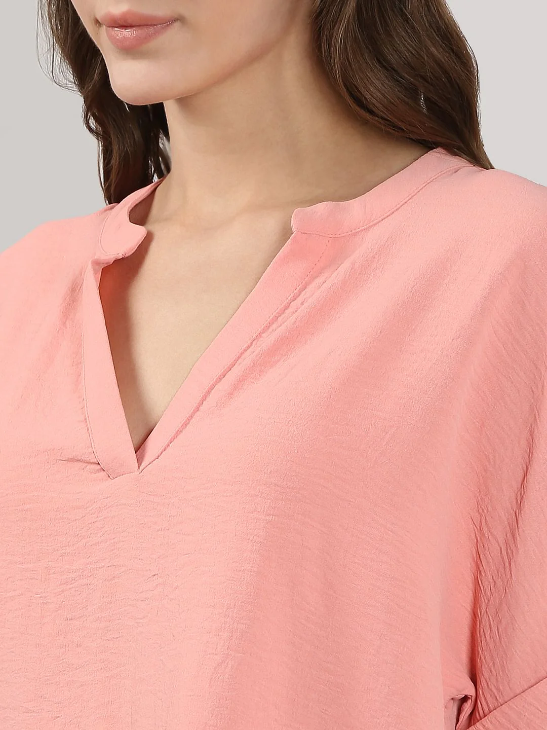 Light Pink V Neck Top - Image 8