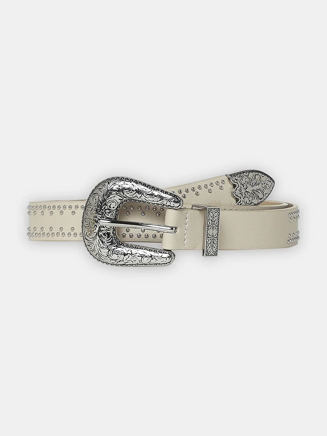 Ivory Studded Jeans Belt - Image 2