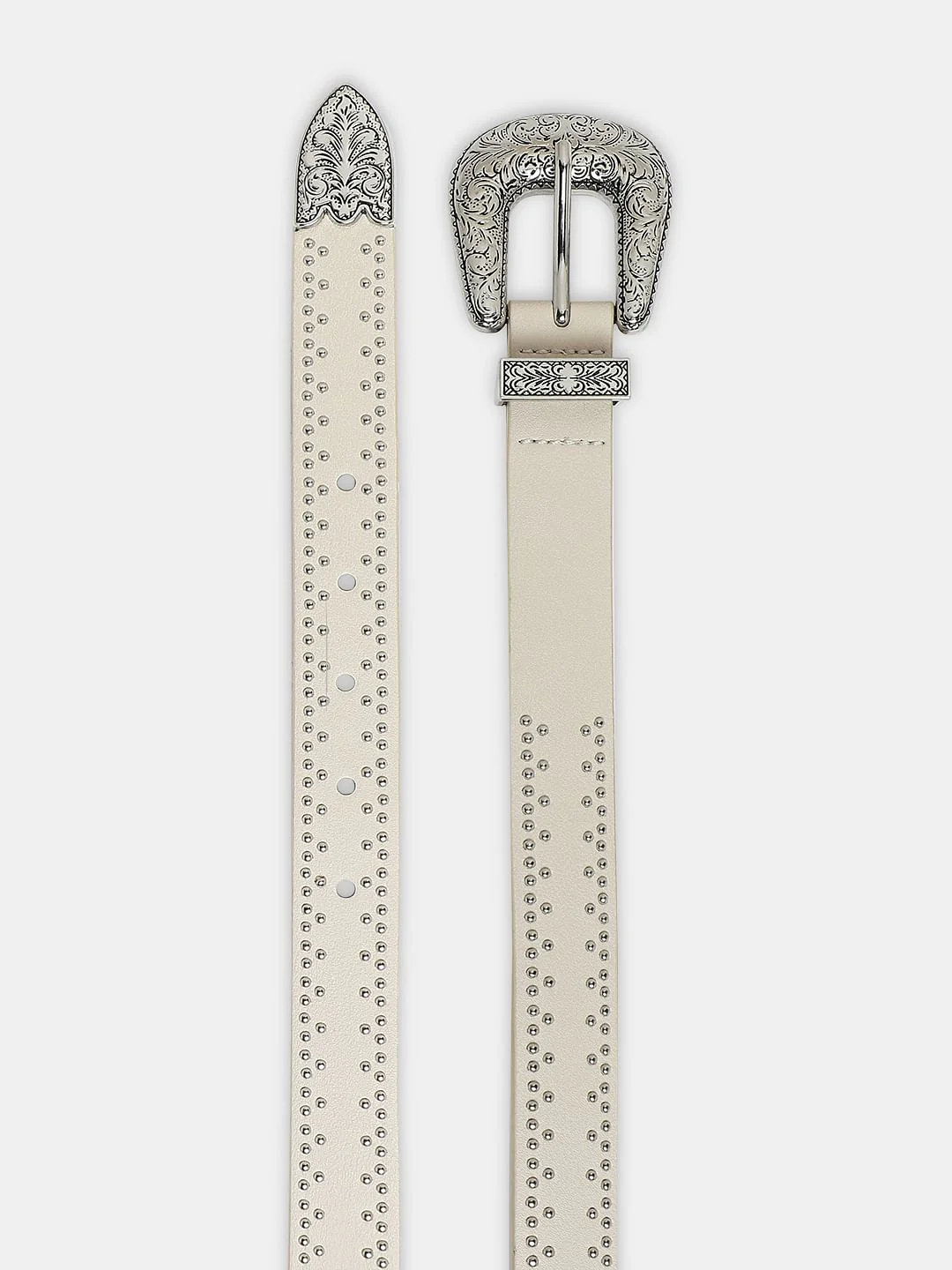 Ivory Studded Jeans Belt - Image 3
