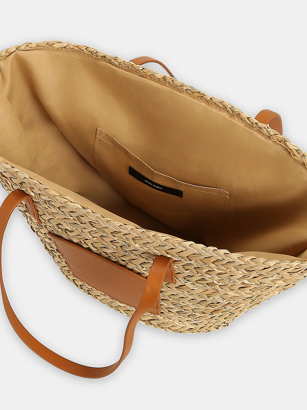 Beige Jute Tote Bag - Image 4