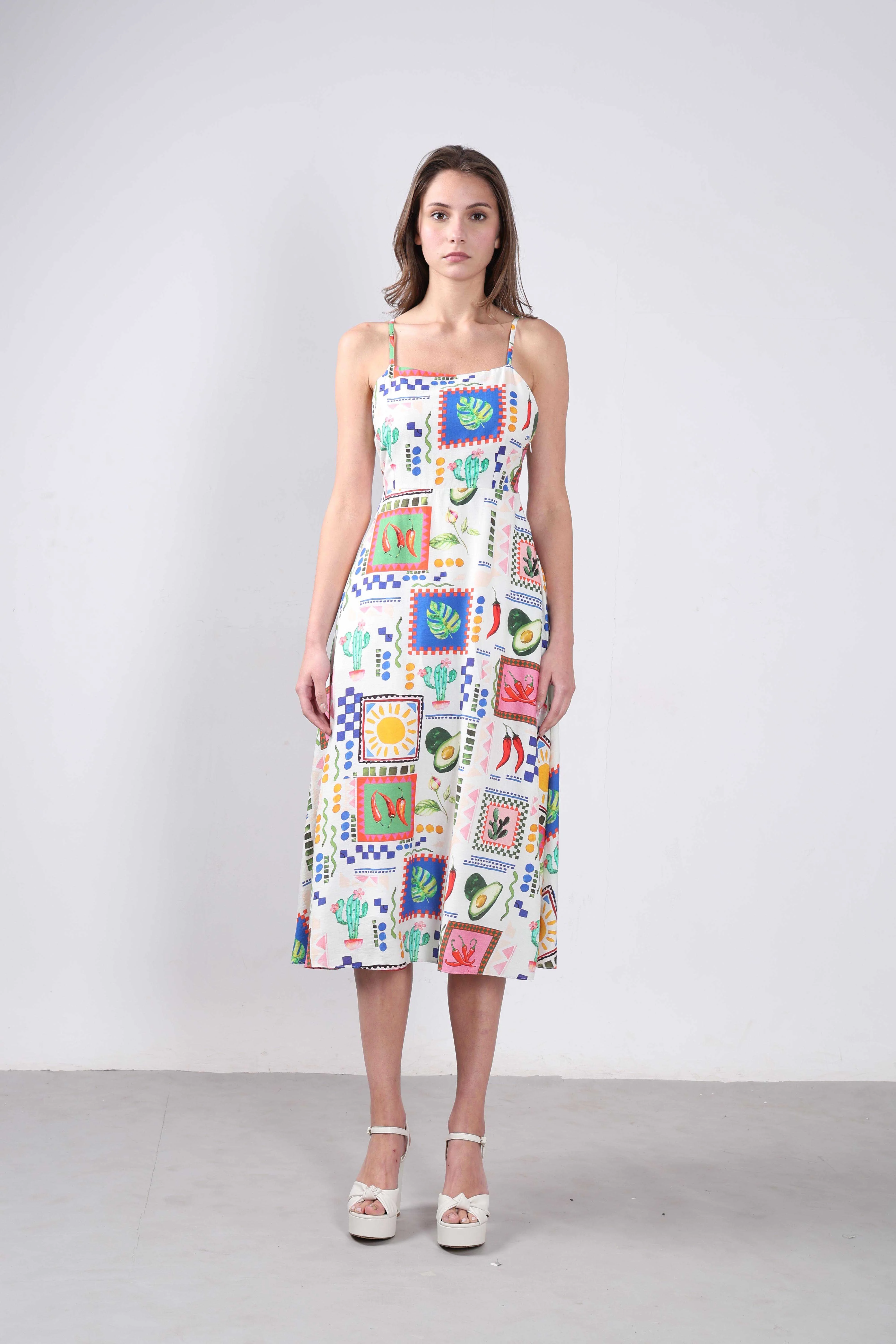 Vero Moda White Printed Midi Dress - Image 8