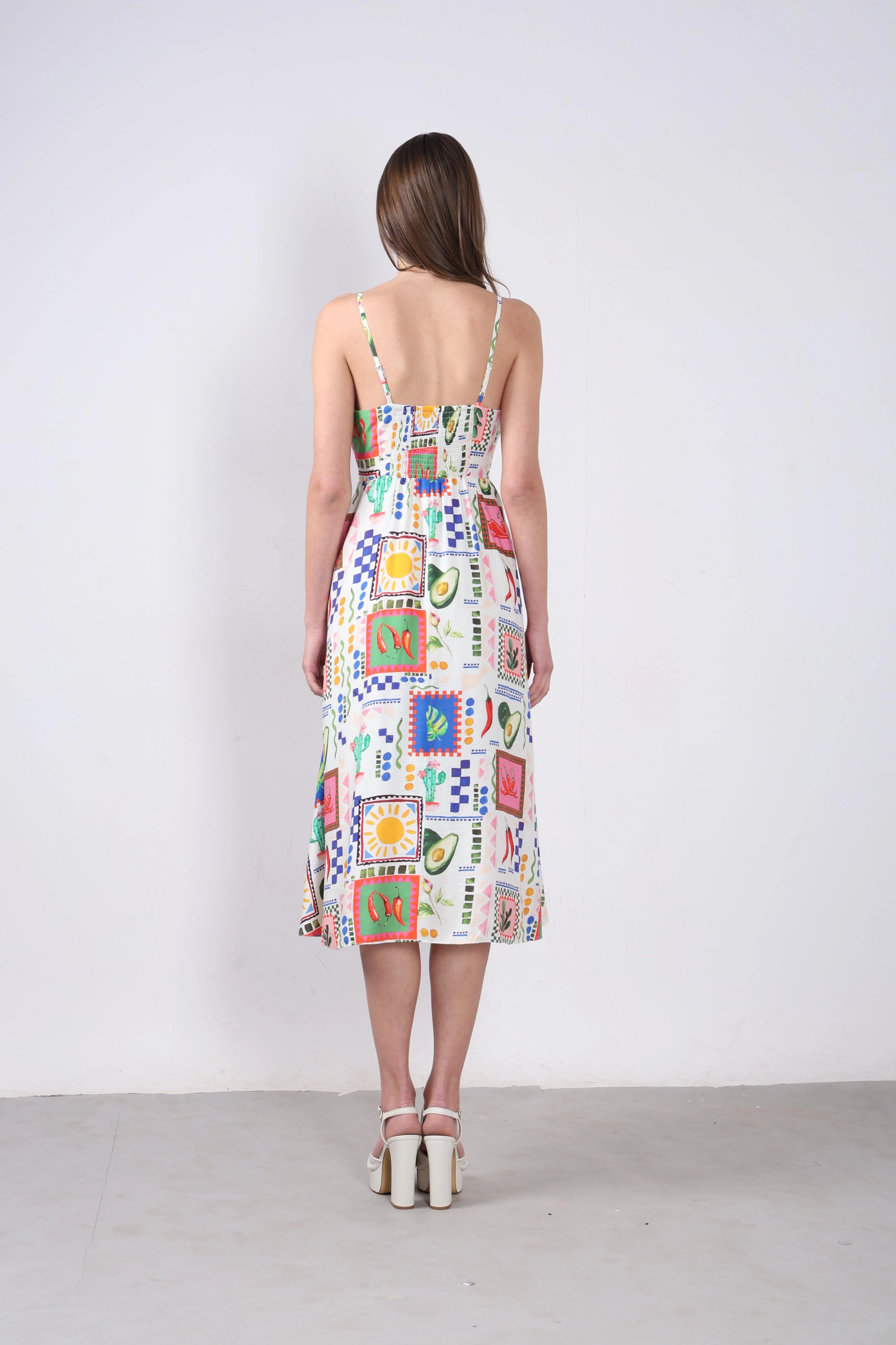 Vero Moda White Printed Midi Dress - Image 9