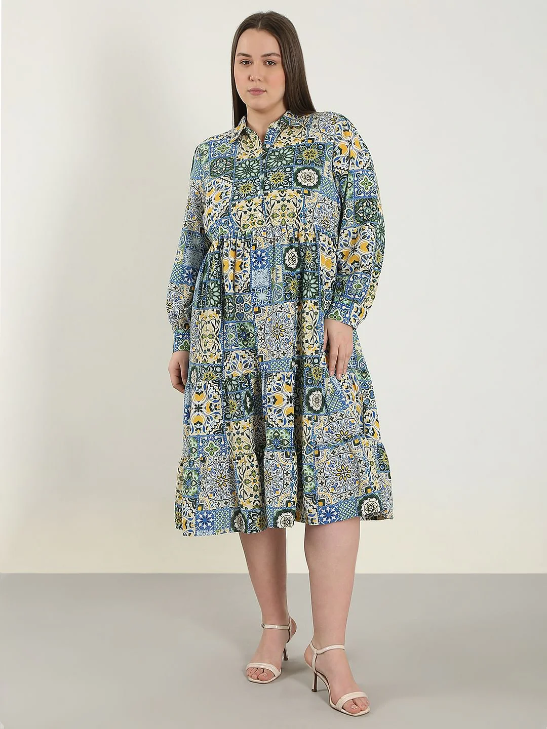 Curve Multi-Colour Printed Shirt Dress - Image 2