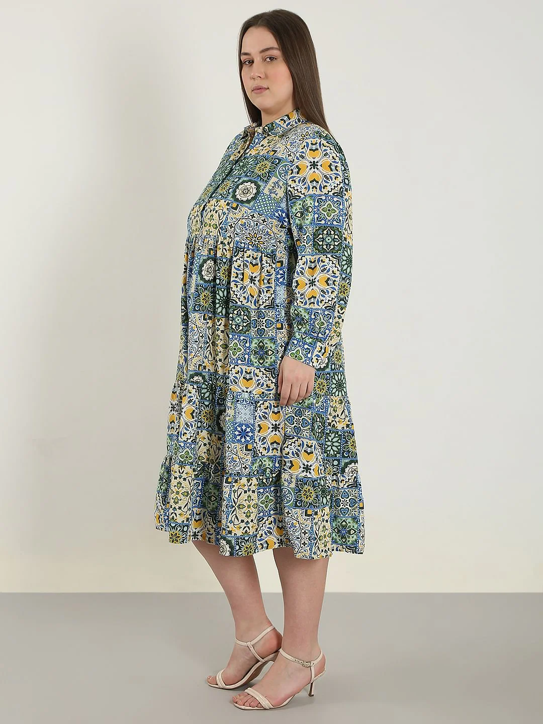Curve Multi-Colour Printed Shirt Dress - Image 3