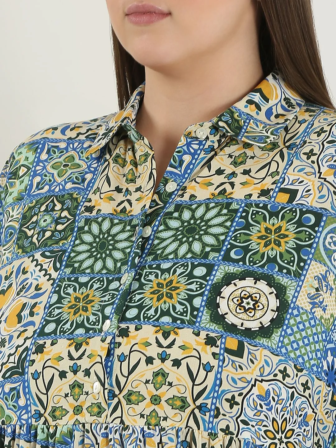 Curve Multi-Colour Printed Shirt Dress - Image 6