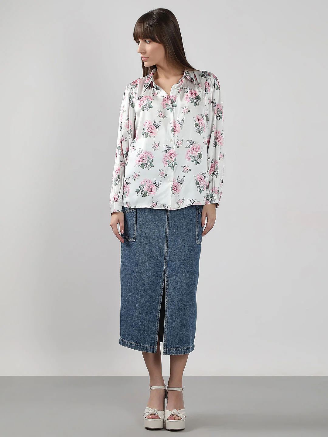White Floral Shirt - Image 5