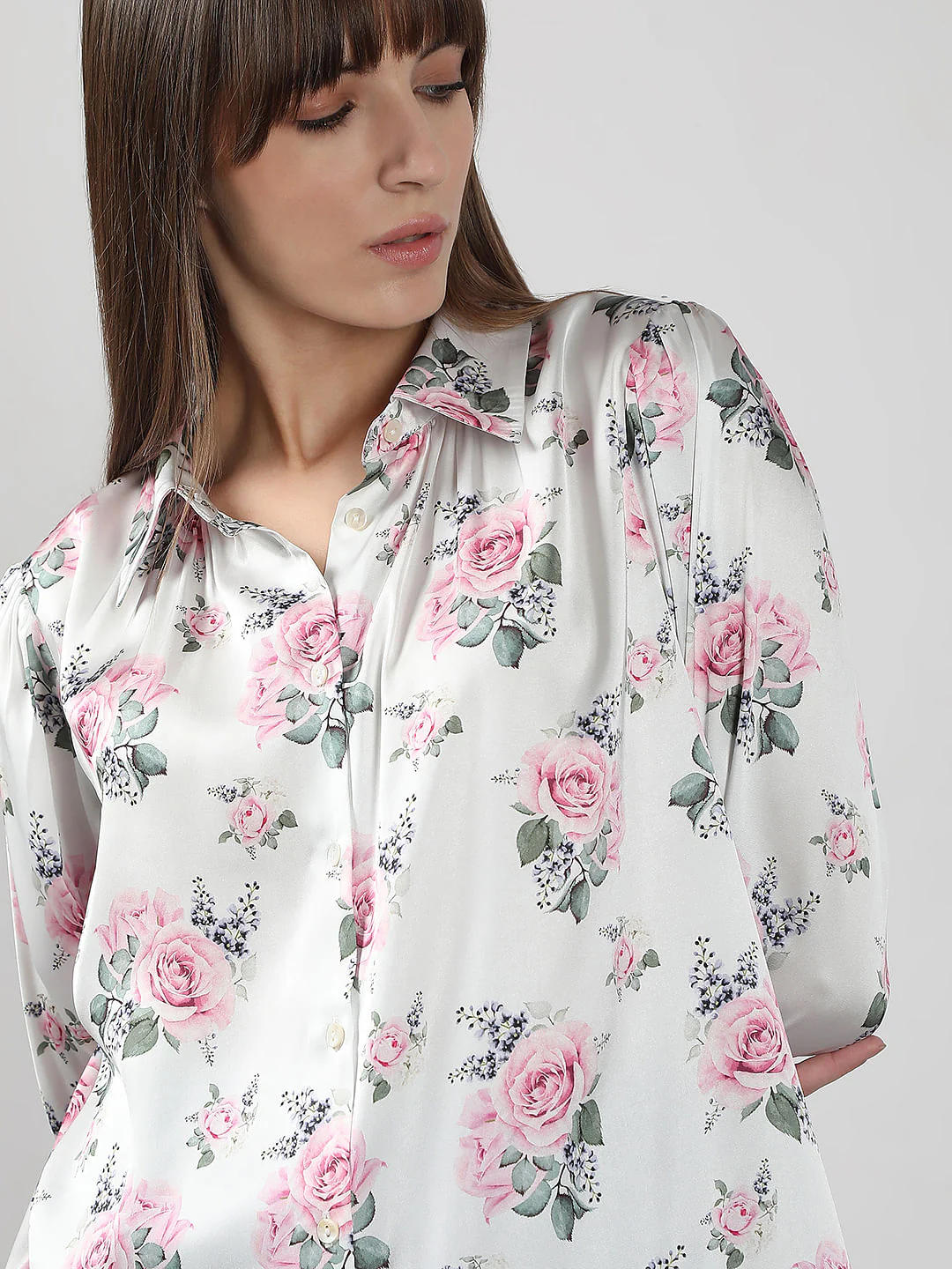 White Floral Shirt - Image 6