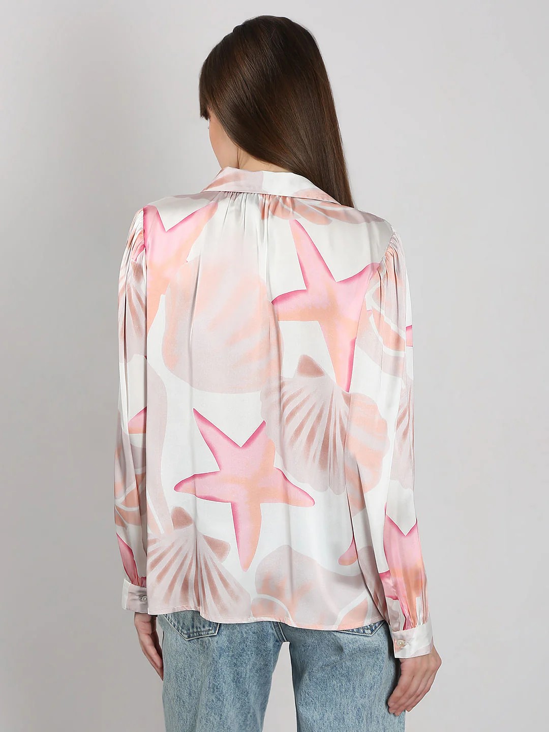White Printed Full Sleeves Shirt - Image 4