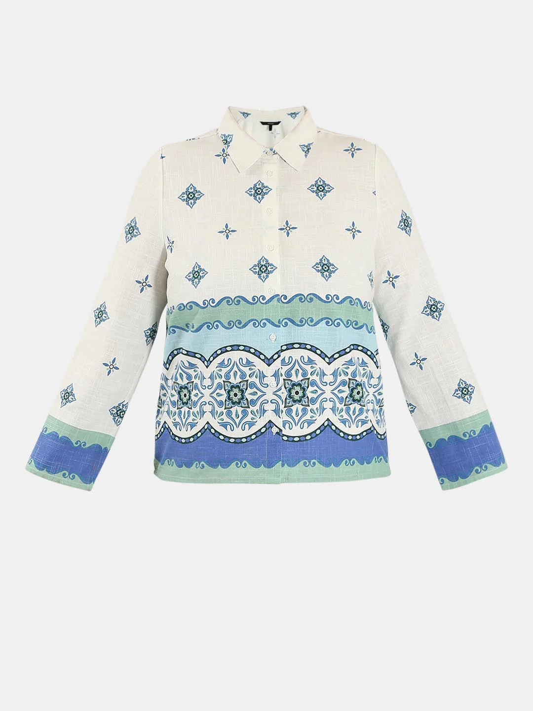 Vero Moda Curve White Printed Cotton Shirt - Image 7
