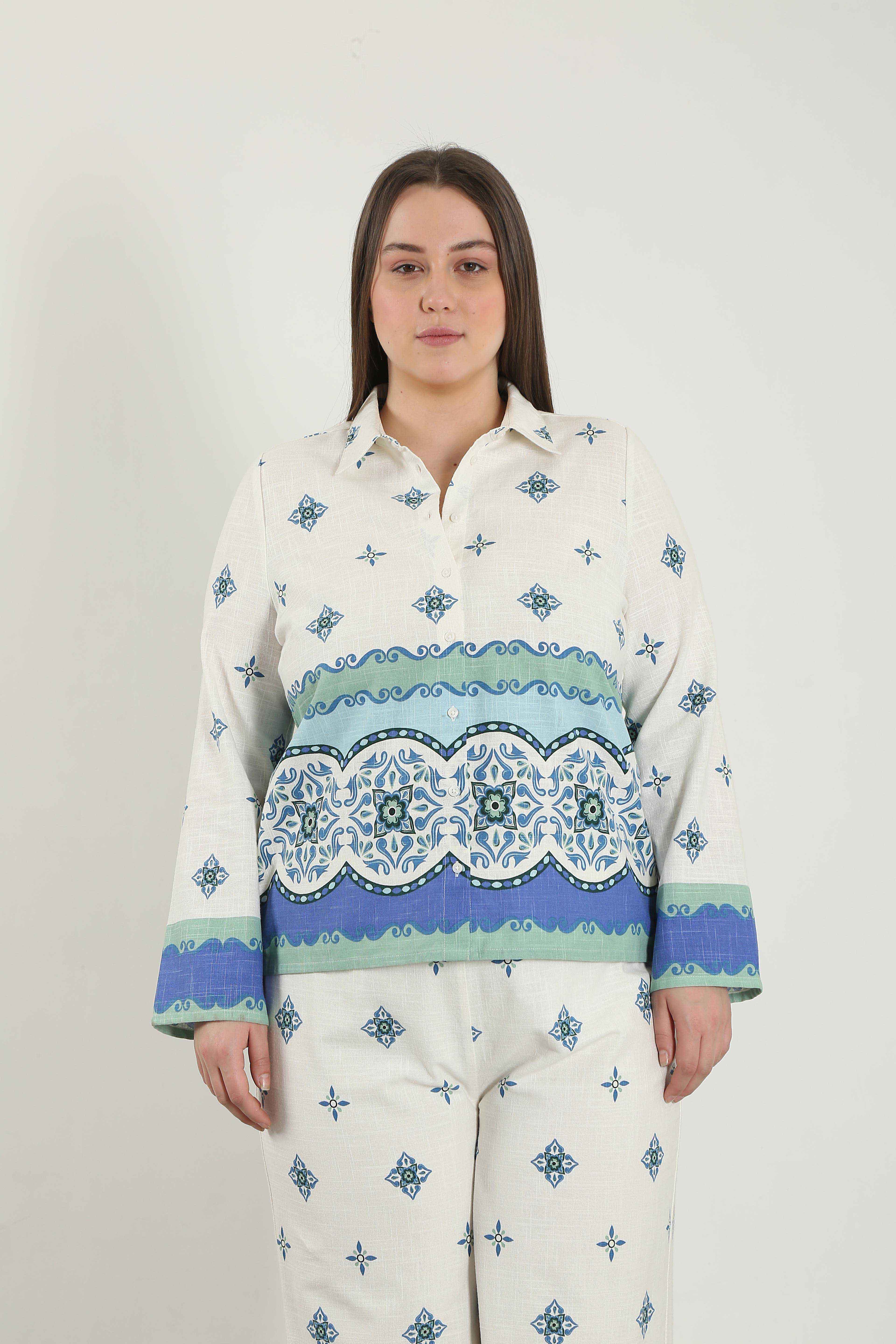 Vero Moda Curve White Printed Cotton Shirt - Image 9