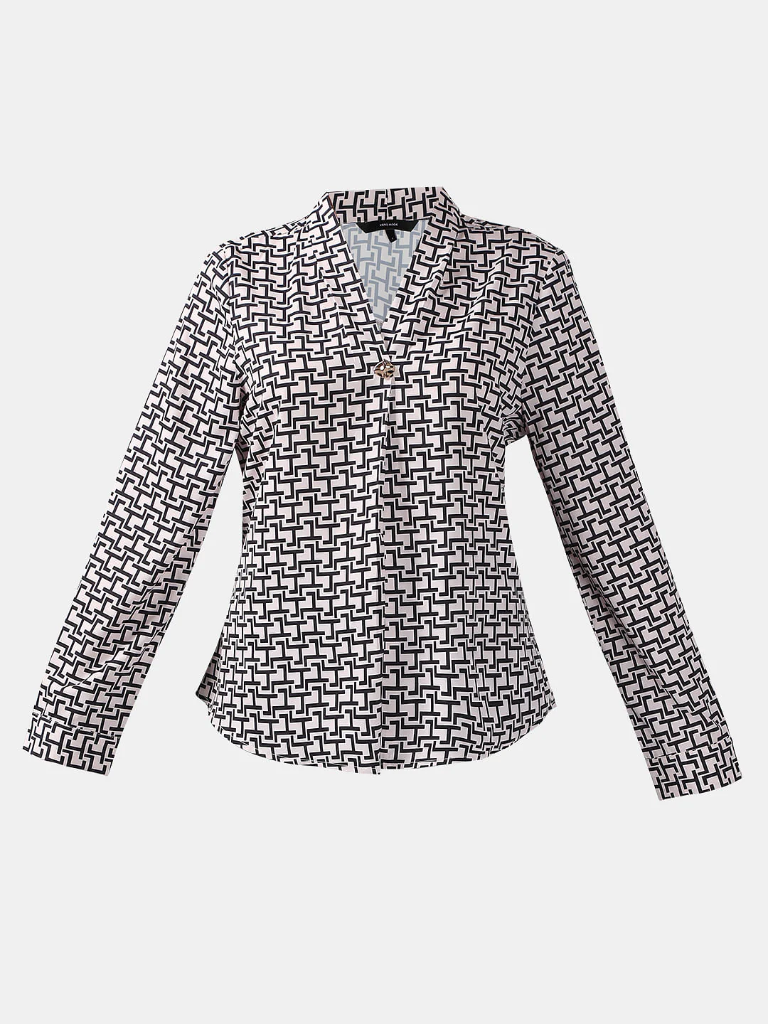 White Abstract Print Top - Image 7