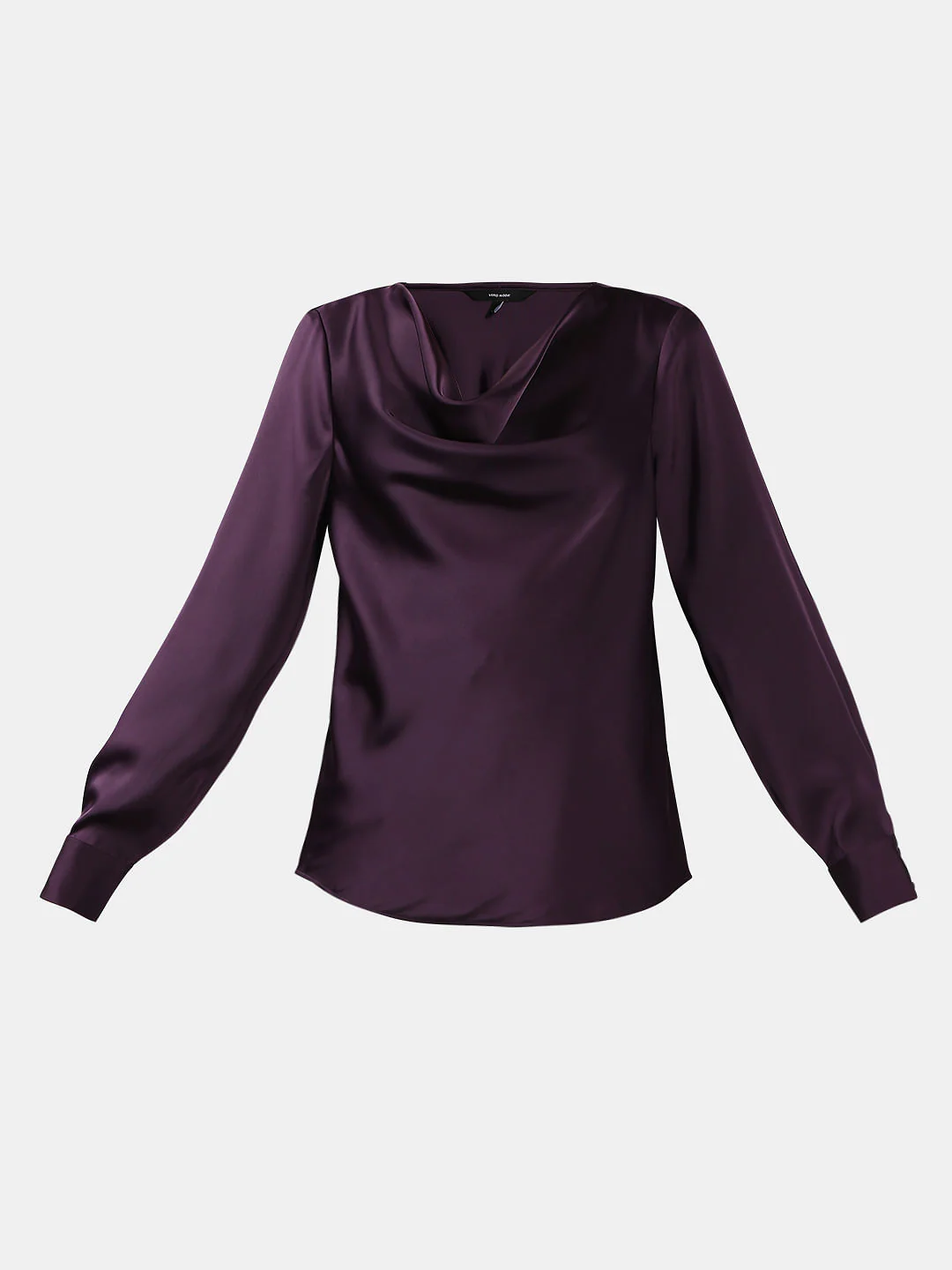 Dark Purple Cowl Neck Top - Image 7