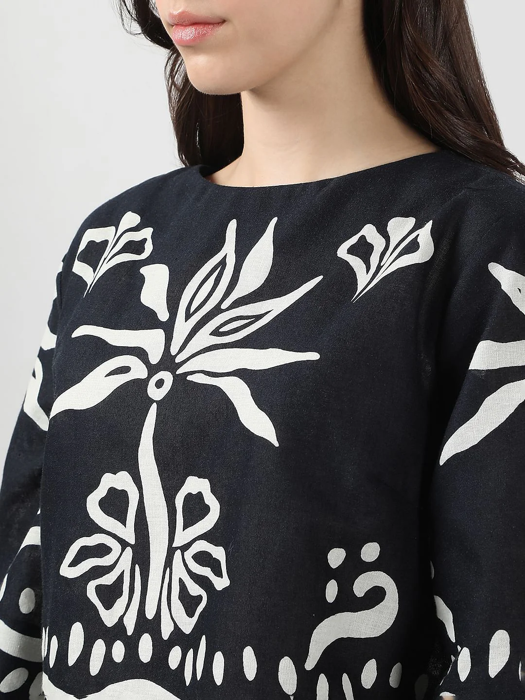 Black & White Printed Co-Ord Set Top - Image 8