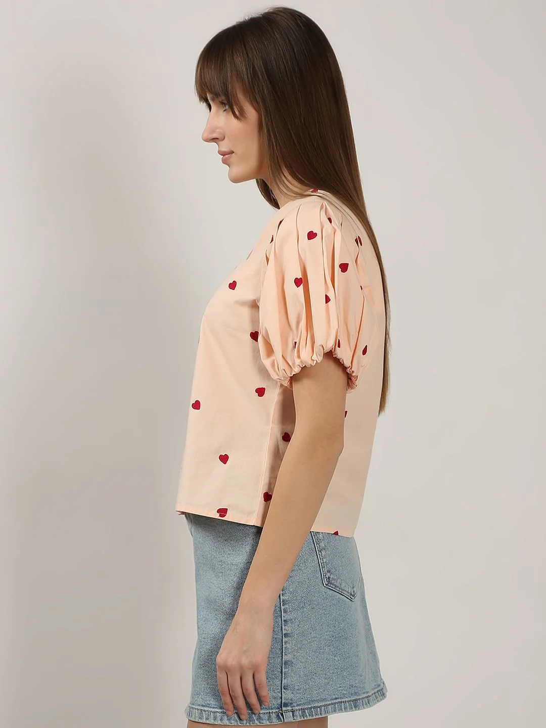 Beige Embroidered Heart Top - Image 3