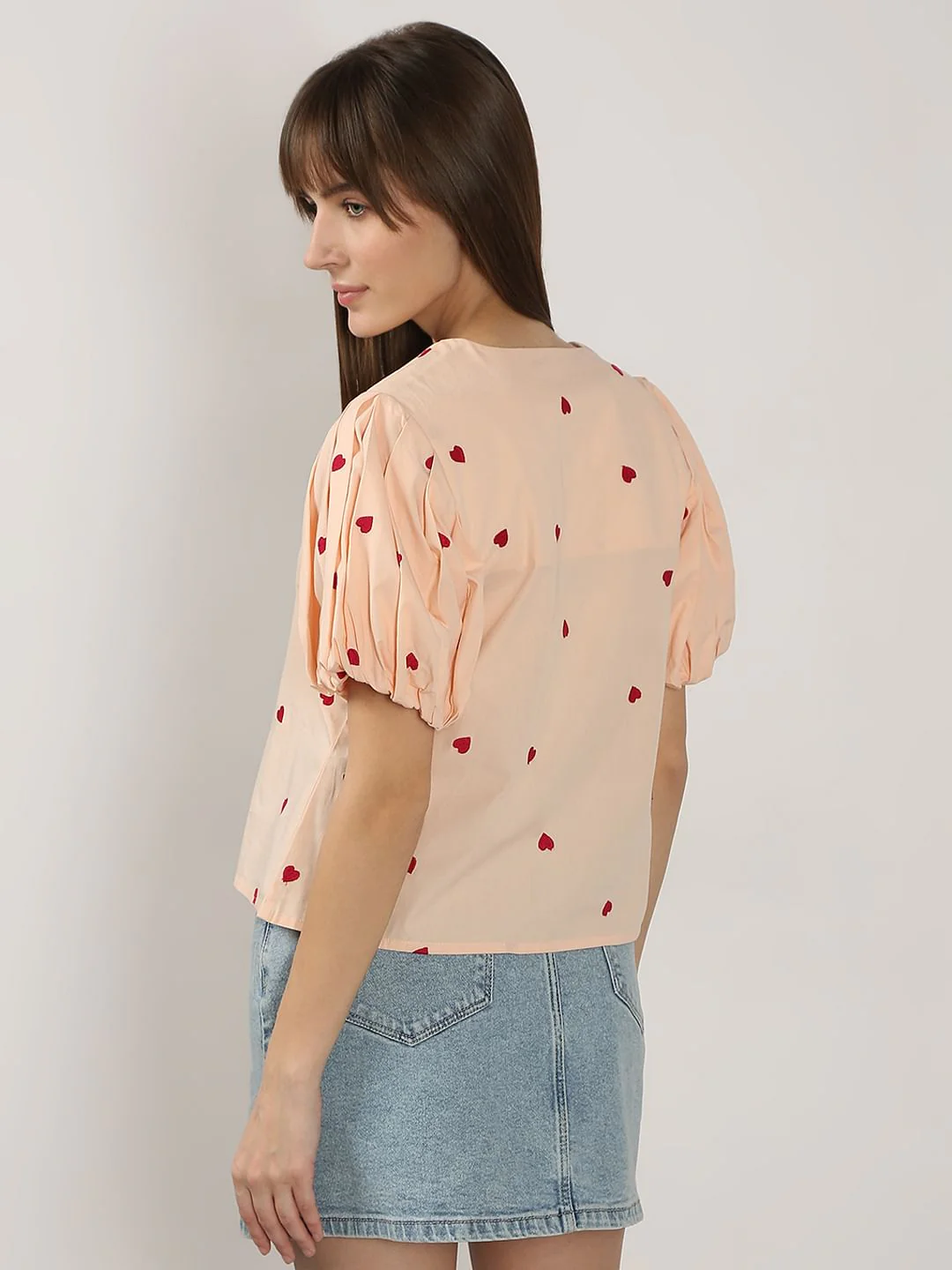Beige Embroidered Heart Top - Image 4