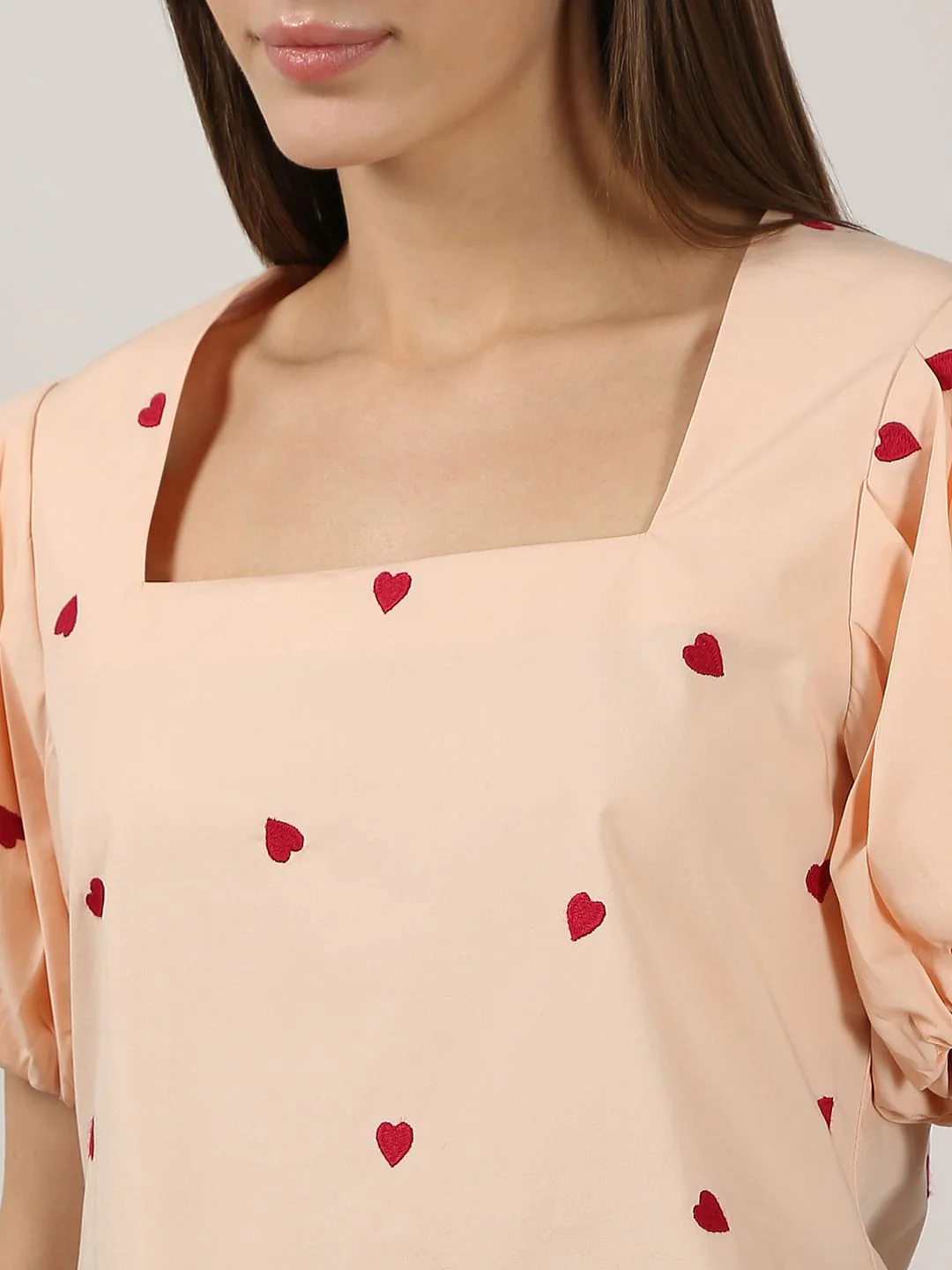 Beige Embroidered Heart Top - Image 8
