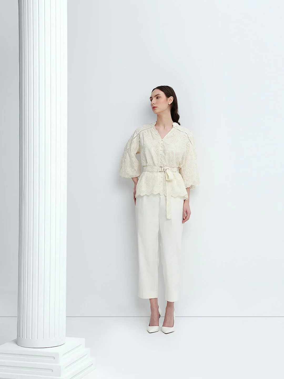Ecru Embroidered Top - Image 5