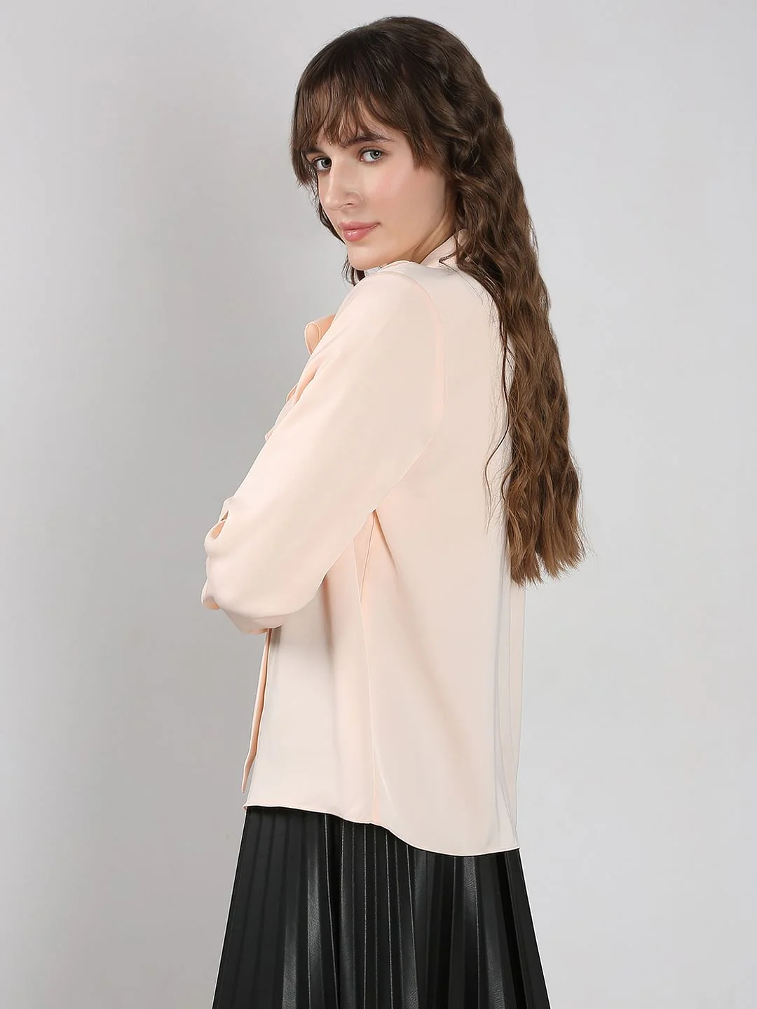 Peach Pink Tie-Up Top - Image 3