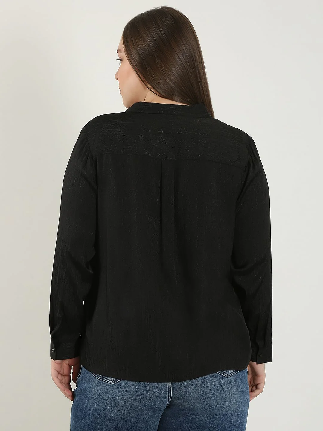 Curve Black Jacquard Top - Image 4