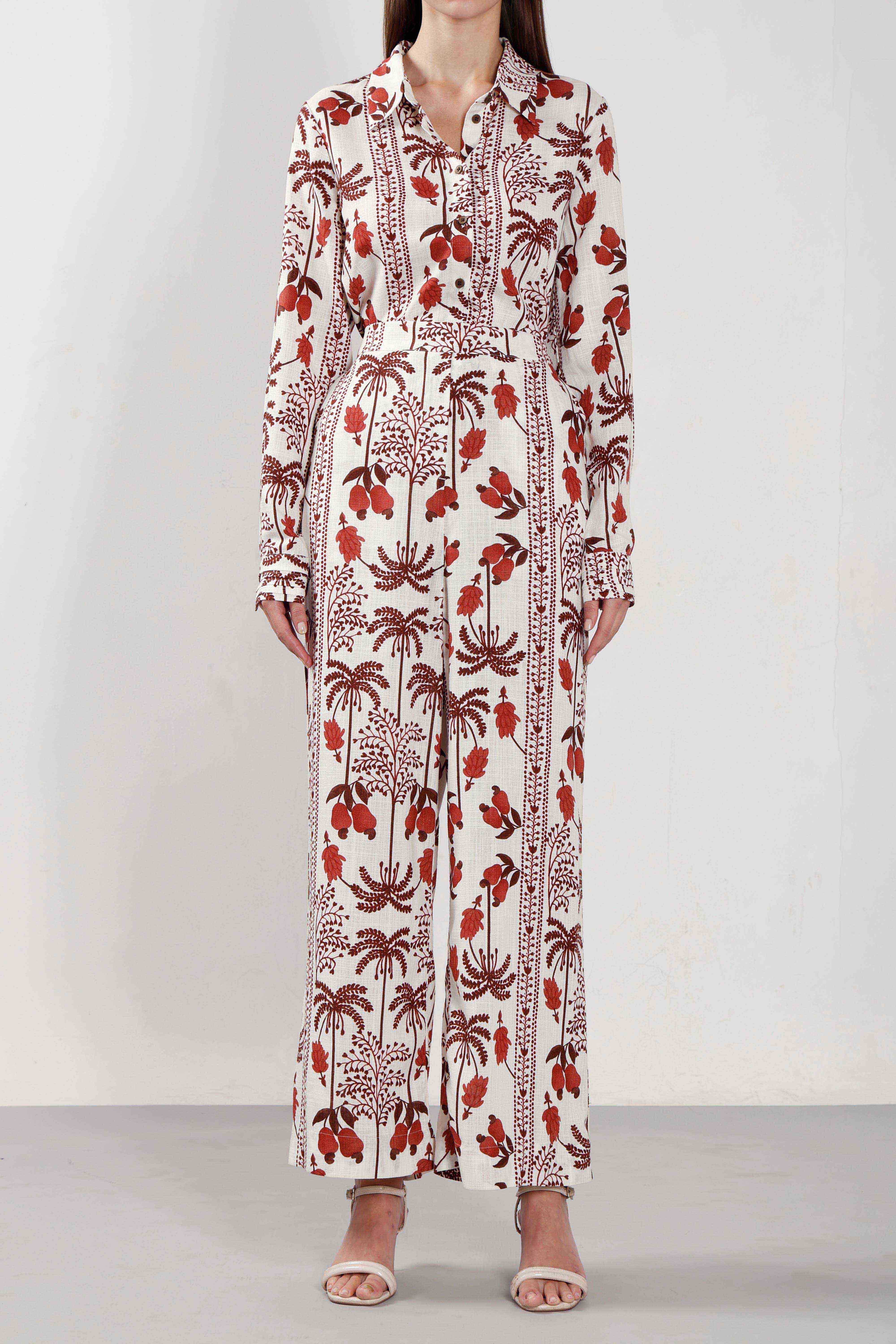 Vero Moda Ecru Printed High Rise Pants - Image 9